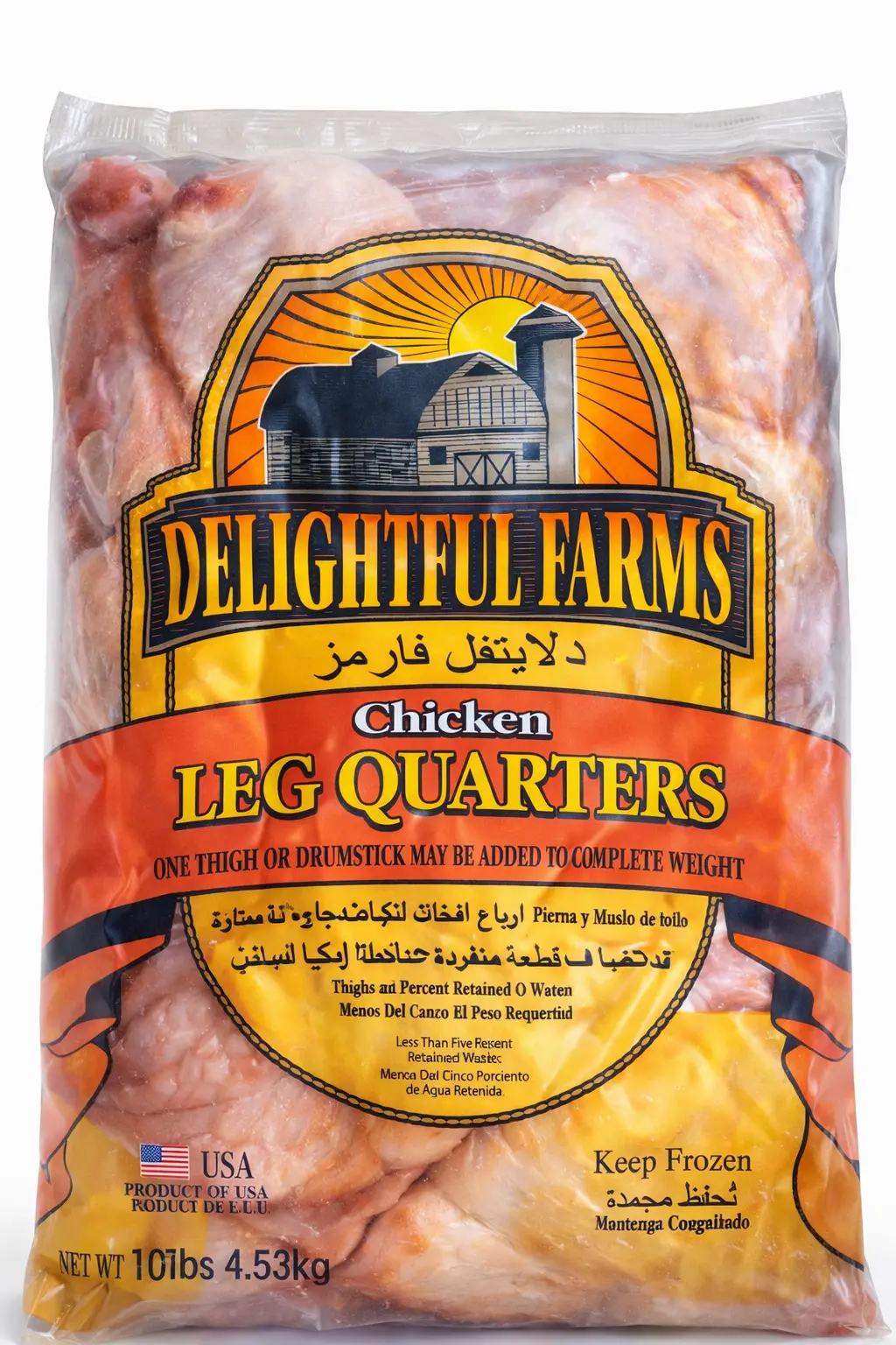 Cuartos de Pollo - Delightful Farms (4.53kg)